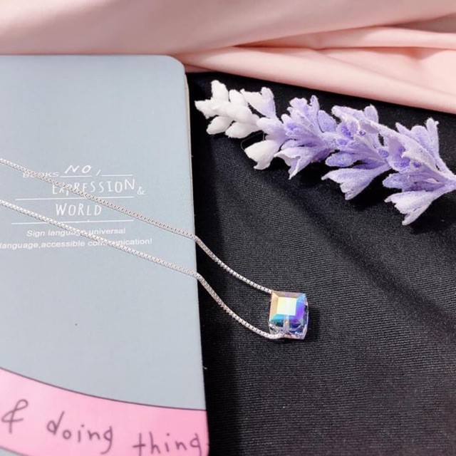 Vòng Cổ Bạc, Dây Chuyền Bạc Ý TNC JEWELLERY 925 Mặt Đá Pha Lê Cao Cấp Cho Nữ
