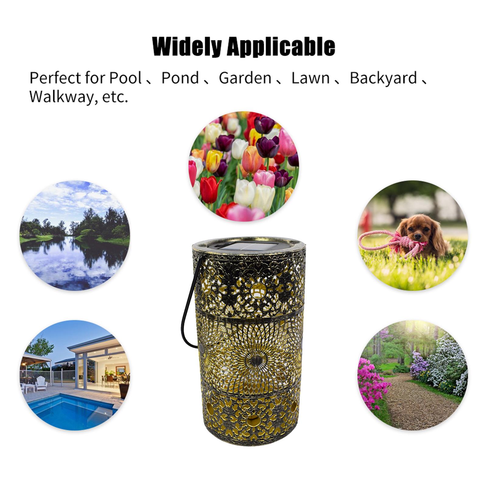 Solar Hanging Lantern Lights LED Solar Projection Lights Waterproof Outdoor Retro Decorative Landscape Lighting