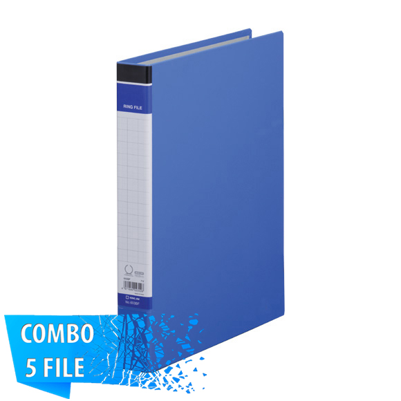 Combo 5 File đựng tài liệu A4S - 25mm - KING JIM 603BFGSV bìa còng nhẫn