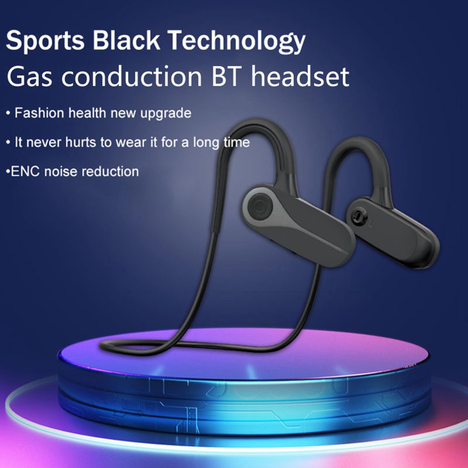 BLE5.3 Conduction Headphones Wireless Earbuds Sport Headset for Cycling black