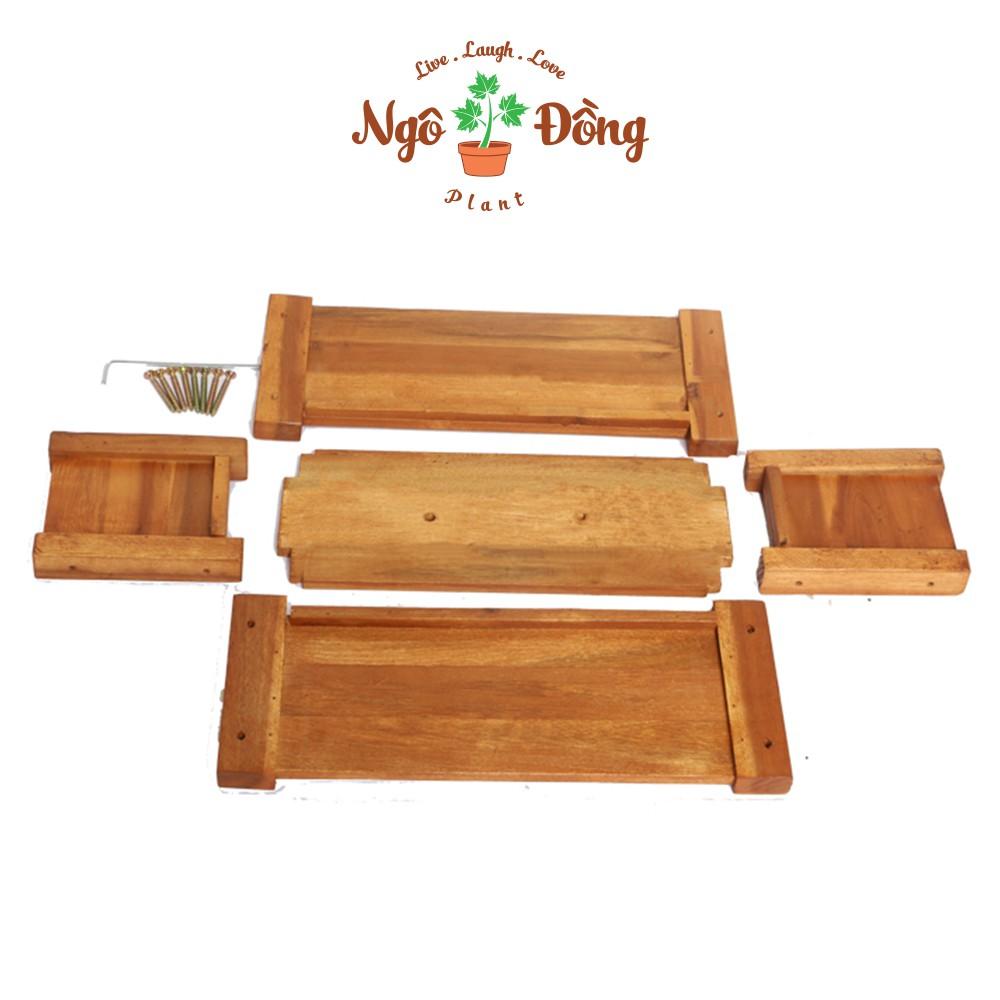 Chậu Gỗ Trồng Cây Cảnh Chậu Hoa D40cm Trang Trí Nhà Cửa Ngoài Vườn Bằng Gỗ Trầm Bông Vàng Màu Nâu Tự Nhiên