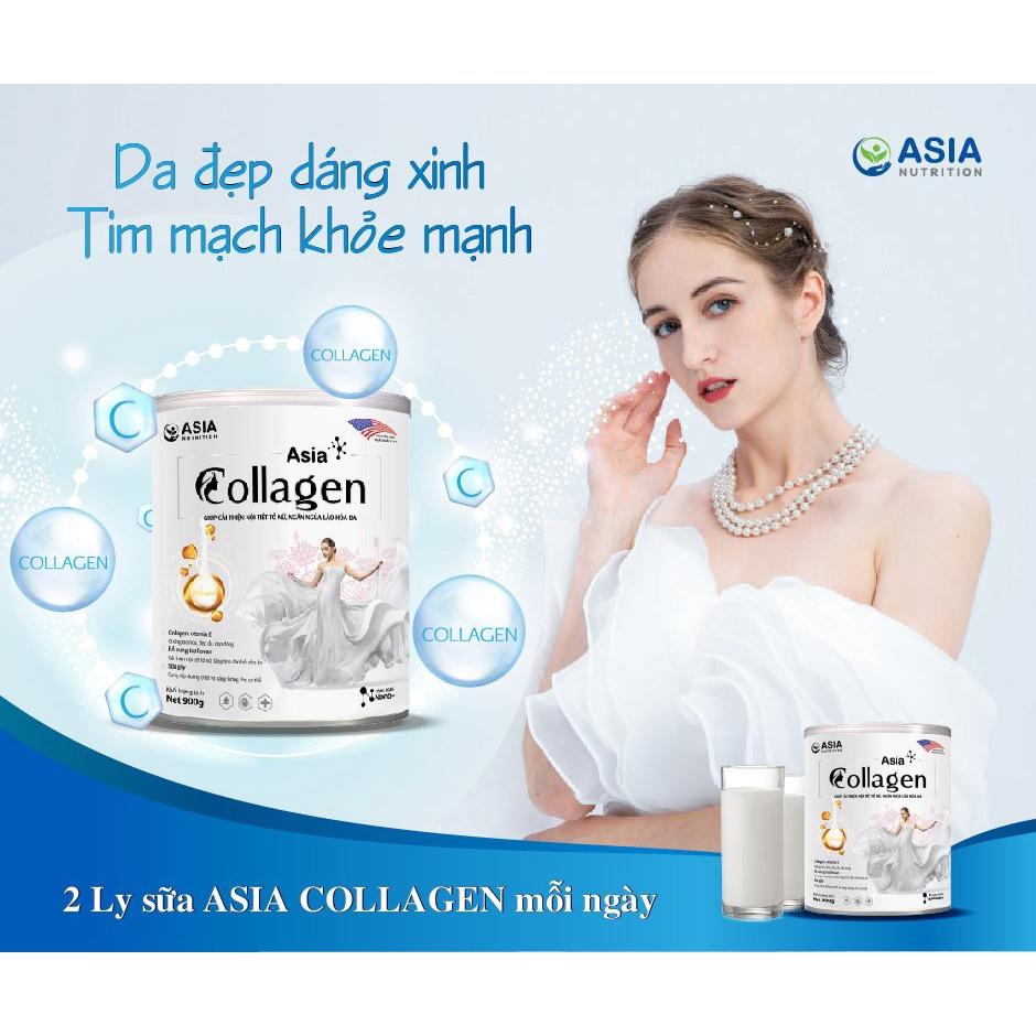 Sữa bột dinh dưỡng Asia Collagen ASIA NUTRITION 900g giúp cải thiện nội tiết tố nữ và ngăn ngừa lão hóa