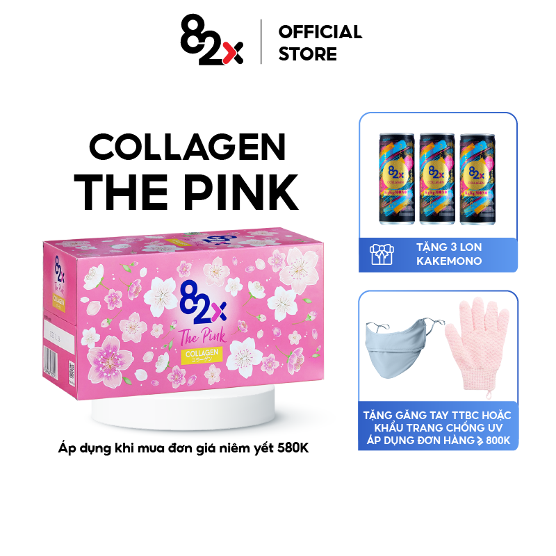 82X The Pink Collagen 100ml Hàm Lượng 1000mg Collagen, Nước Uống Đẹp Da Tràn Năng Lượng Đến Từ Nhật Bản