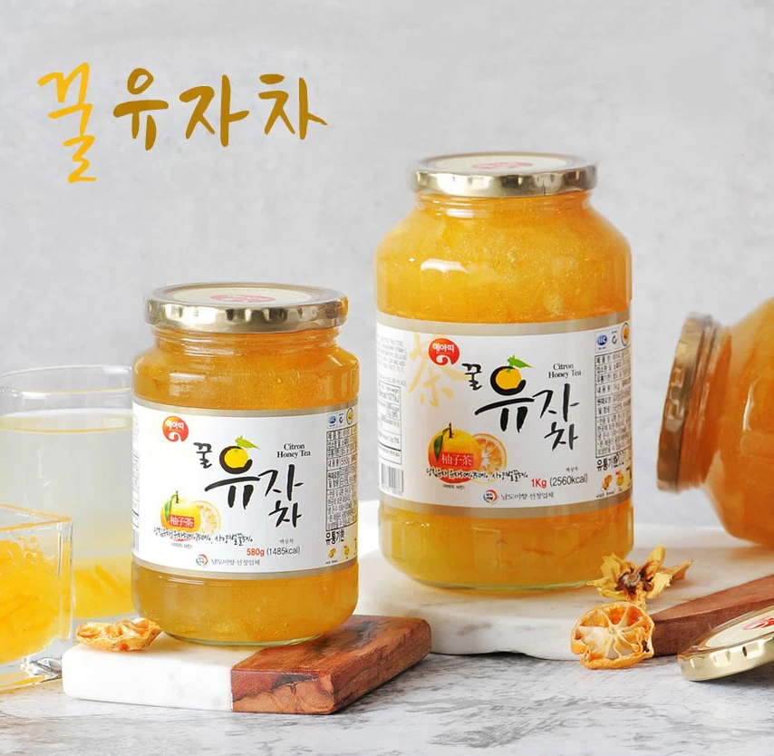 Mật Ong Chanh, Gừng Hàn quốc, Citron Tea Nắp Đen VIP 1kg - Nông Sản Vàng
