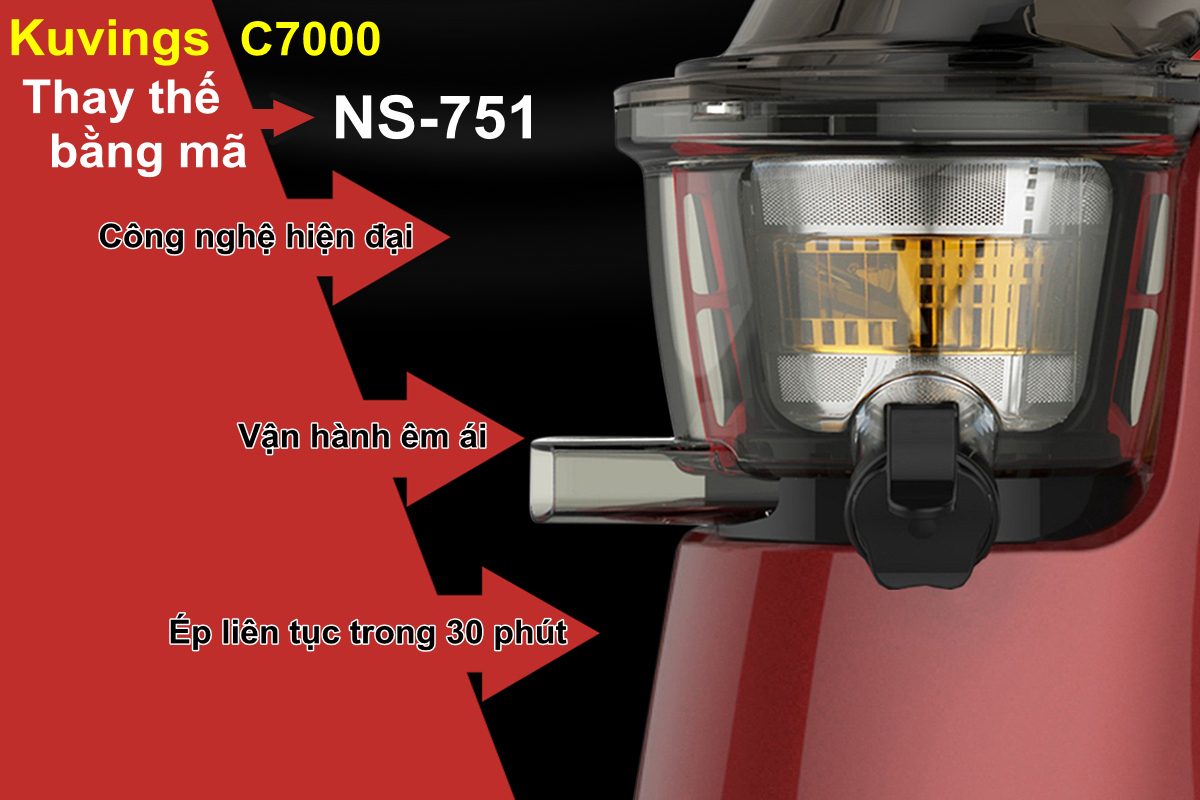 Máy Ép Trái Cây Kuvings NS-751 (Mã cũ là C7000) - 240W - Hàng Chính Hãng