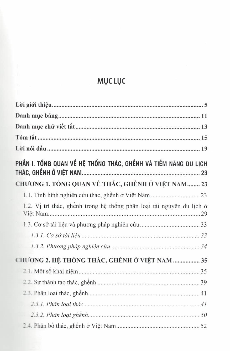 Hệ Thống Thác, Ghềnh Và Tiềm Năng Du Lịch Thác, Ghềnh Ở Việt Nam - Bìa cứng