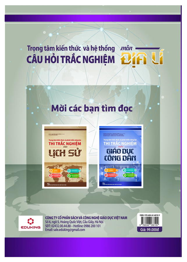 Trọng Tâm Kiến Thức Và Hệ Thống Câu Hỏi Trắc Nghiệm Môn Địa Lý