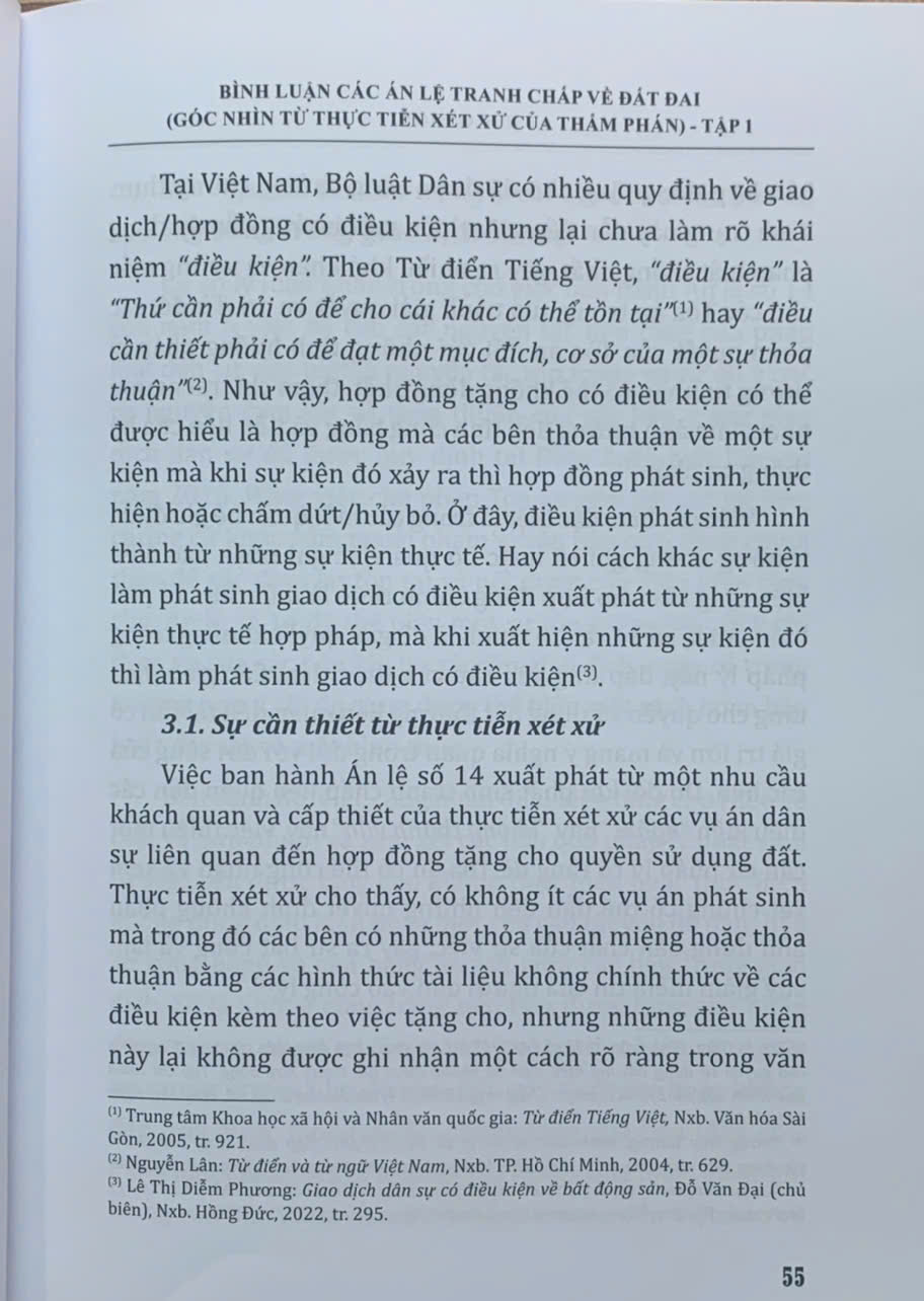 Bình luận các án lệ tranh chấp về đất đai – Góc nhìn từ thực tiễn xét xử của Thẩm phán (tập 1 và 2)