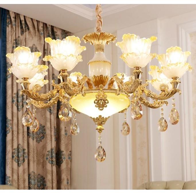 Đèn chùm LORET hiện đại loại 8 tay trang trí nội thất cao cấp, sang trọng - kèm bóng LED chuyên dụng.