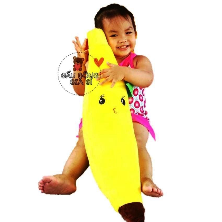 THÚ NHỒI BÔNG TRÁI CHUỐI VẢI MỊN SIZE LỚN 70CM CHO BÉ