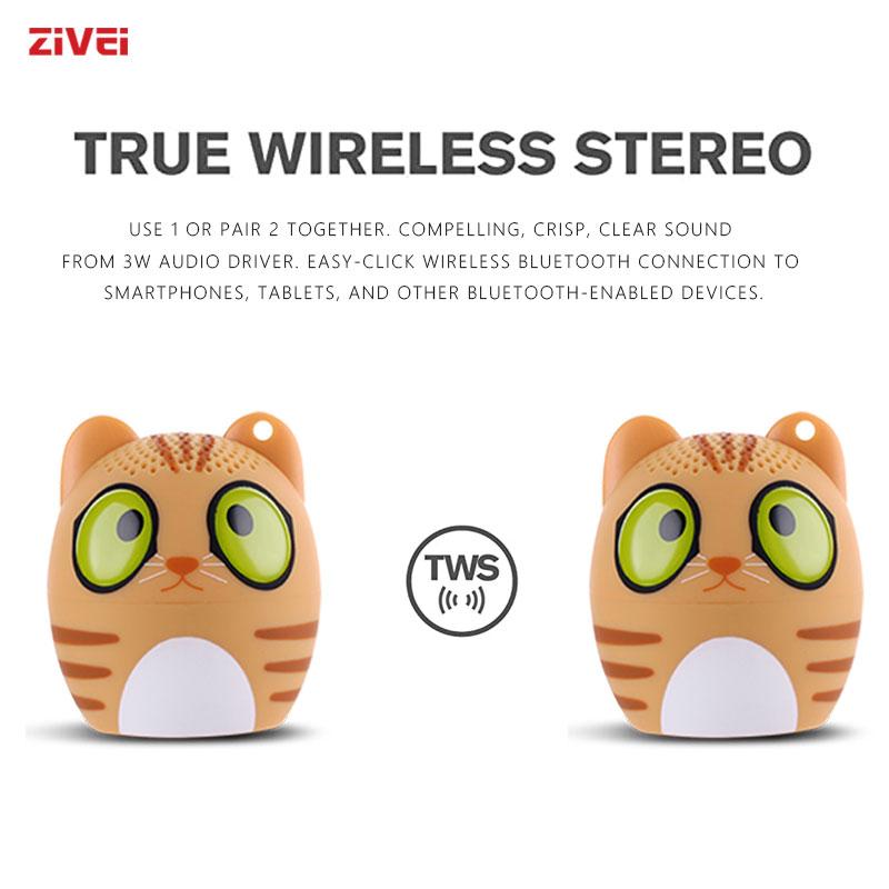 Zivei mini loa bluetooth động vật không dây loa nhỏ âm nhạc di động cột phụ