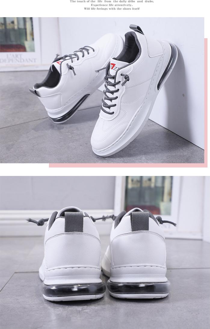 Giày Sneaker nam, Giày thể thao nam, giày da, 2 màu đen - trắng, đế cao su nguyên khối, đế nén khí êm, bền, khâu đế chắc chắn G145