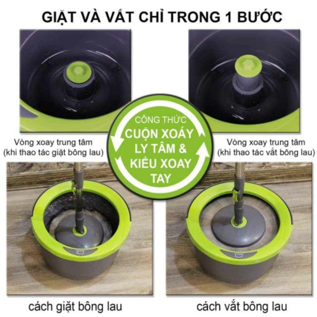 Bộ Cây Lau Nhà Mini Cao Cấp Ettom ETM498 (cam kết hàng chính hãng)