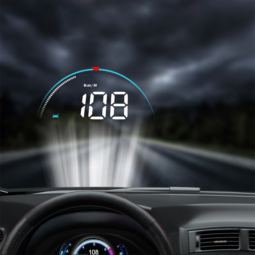 Thiết bị hiển thị thông tin trên kính lái HUD M8 - Màn hình hắt kính hiển thị tốc độ ô tô xe hơi cắm cổng OBD2