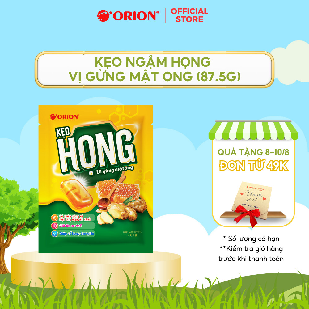 Kẹo ngậm HỌNG vị GỪNG MẬT ONG gói 87.5G