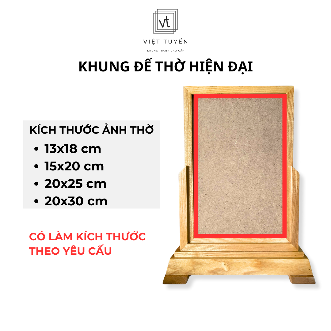 Khung đế thời gỗ thông, gỗ sồi hiện đại nhiều kích thước Việt Tuyến - chất liệu gỗ