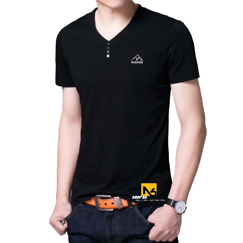 Áo Thun Nam Có Cổ Tim Tay Ngắn Thun Cotton 4 Chiều Form Body Thời Trang Hàn Quốc Cao Cấp AT10