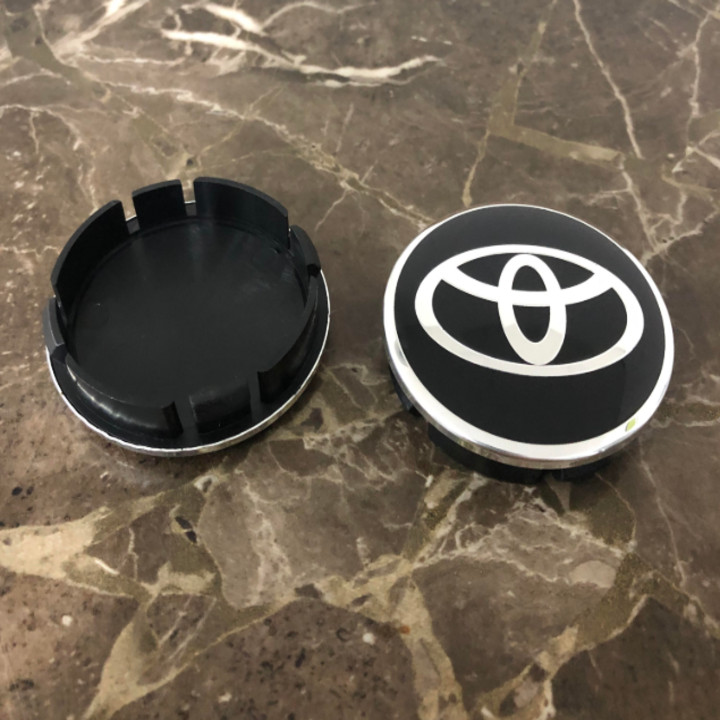 Logo chụp mâm, ốp lazang bánh xe ô tô Toyota đường kính 60mm