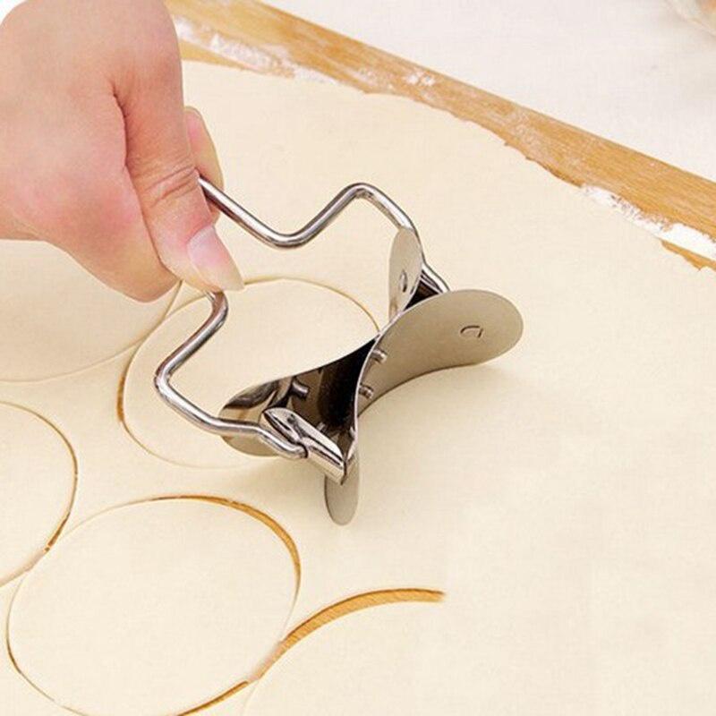 Stainless Steel Dumpling Wraper Mould Dough Circle Roller Machine Dumpling/Pie Maker Pizza Pastry Cutters Rolling Pastry Tools