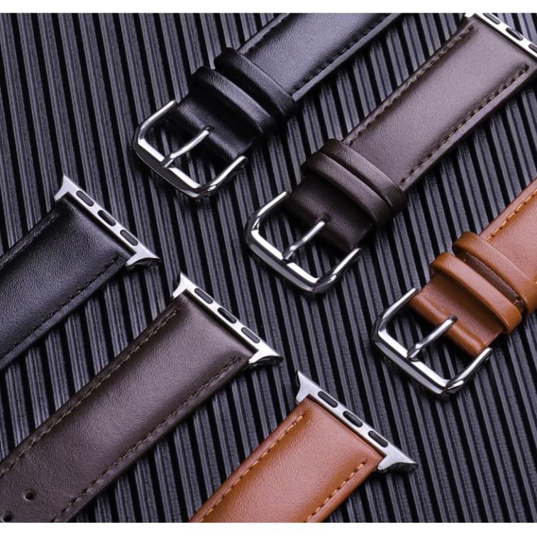 Dây da bò cao cấp 40mm 44mm 38mm 42mm cho đồng hồ Apple Watch IWatch Series 5 4 3 2 1