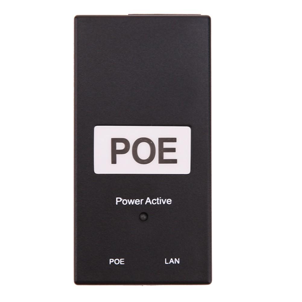 Poe Power Cung cấp DC Bộ điều hợp 24V 0.5A 24W Máy tính để bàn POE Power Injector Bộ điều hợp Ethernet Giám sát CCTV