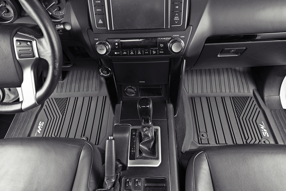 Thảm lót sàn xe ô tô Lexus GX 2012- đến nay Nhãn hiệu Macsim 3W chất liệu nhựa TPE đúc khuôn cao cấp - màu đen