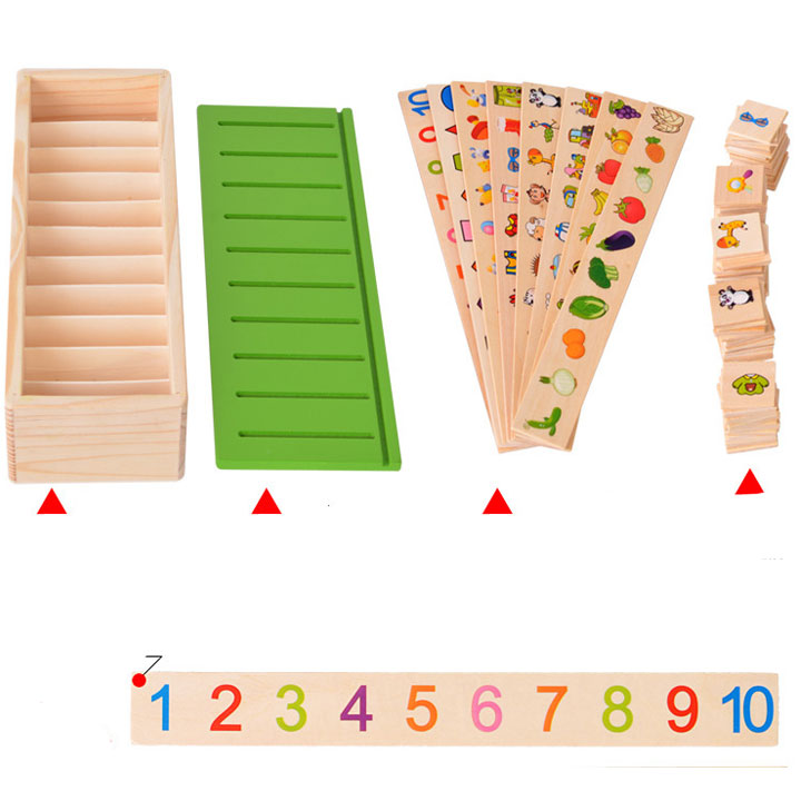 Giáo cụ Montessori - Hộp phân loại theo chủ đề bằng gỗ