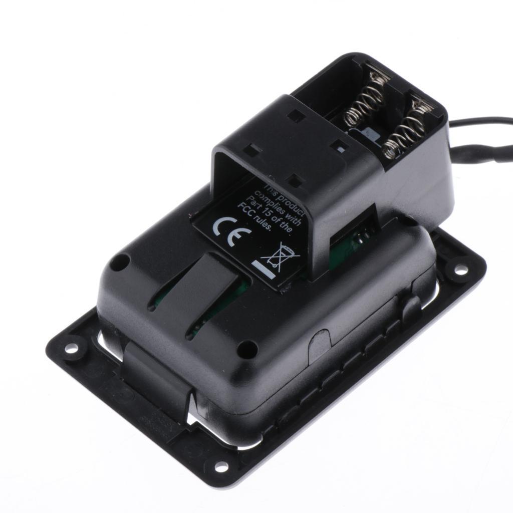 4 Band EQ Equalizer Acoustic Guitar Preamp Piezo Pickup Tuner Black
