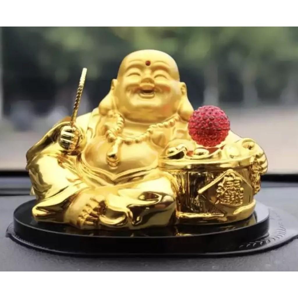 TƯỢNG PHẬT DI LẶC Chạy năng lượng mặt trời, Có ngăn chứa nước hoa, Phong thuỷ xe hơi