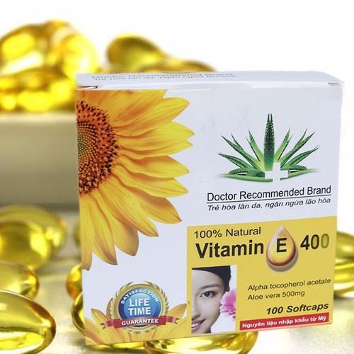 Combo 5 Hộp Viên uống đẹp da Vitamin E thiên nhiên tinh chất nha đam giúp ngăn ngừa lão hóa da