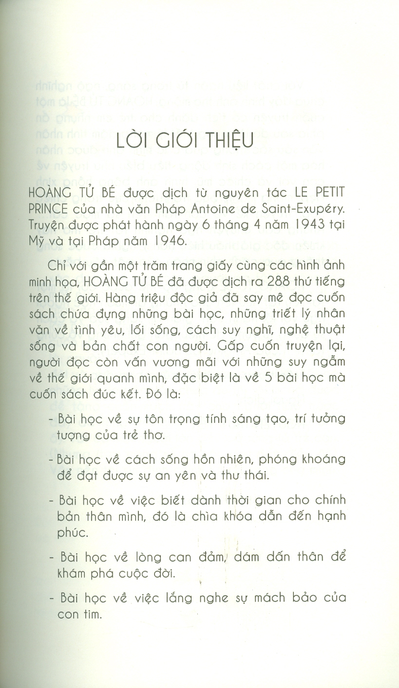 Hình ảnh Hoàng Tử Bé