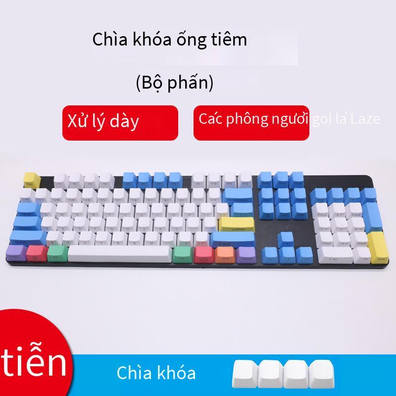 Khuyến mại bàn phím cơ keycap 87/104/108 phím bộ phấn PBT màu sắc cá tính keycap được khắc bên hông không khắc