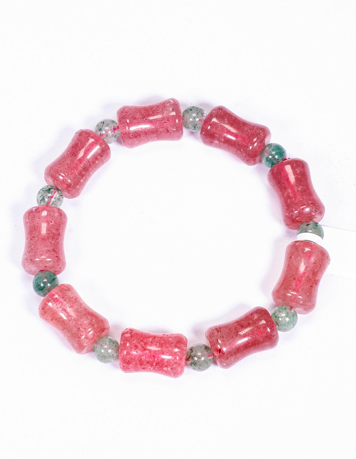 Vòng tay đá thạch anh dâu đốt trúc mệnh hỏa, thổ - Ngọc Quý Gemstones