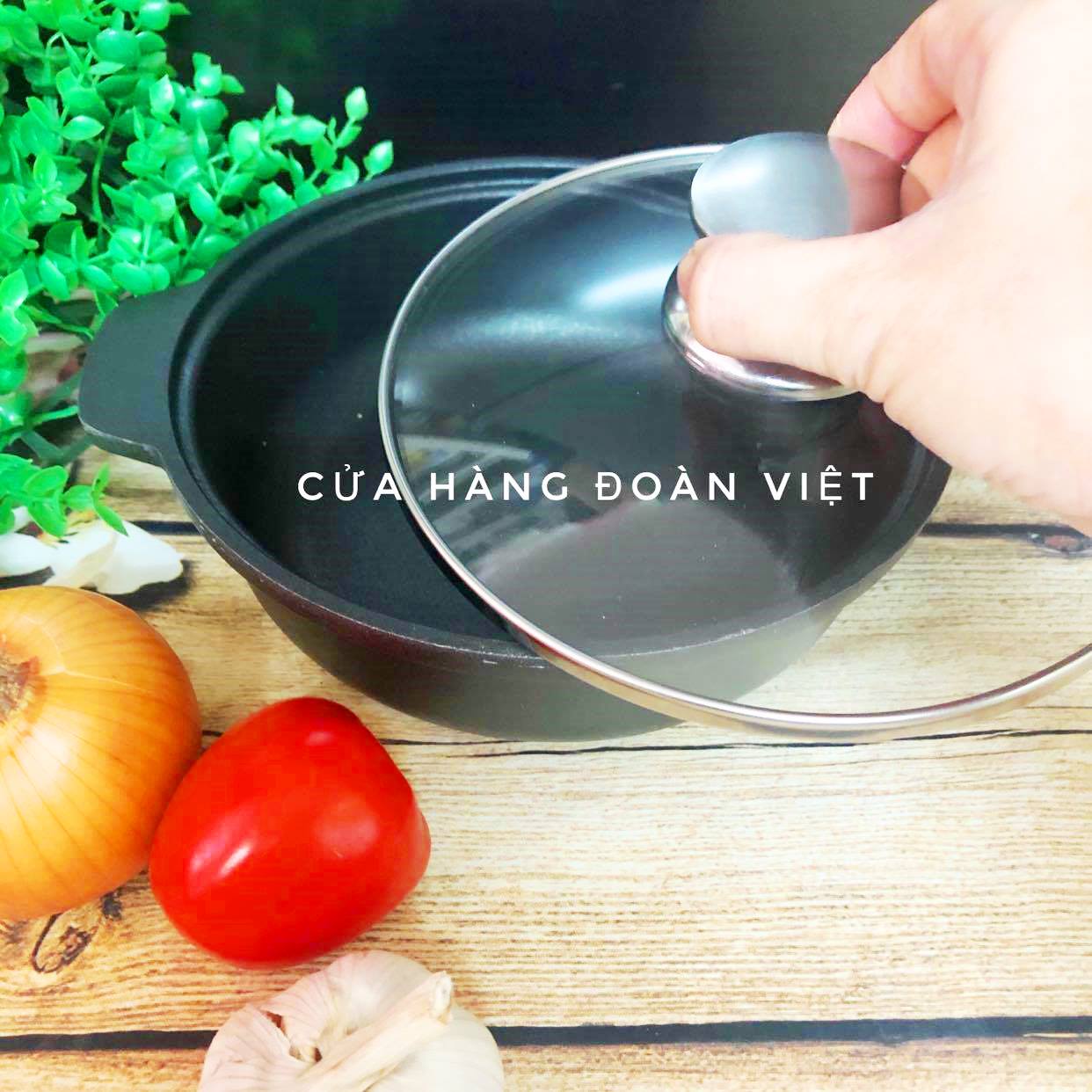 Nồi NHÔM Kho Thịt Cá CAO CẤP 18cm. Thố bát nắp Kiến Chống dính dùng phục vụ các món tại bàn Cơm chiên, mì cay, om, kho tộ …Tiện ích cho gia đình, chuyên nghiệp