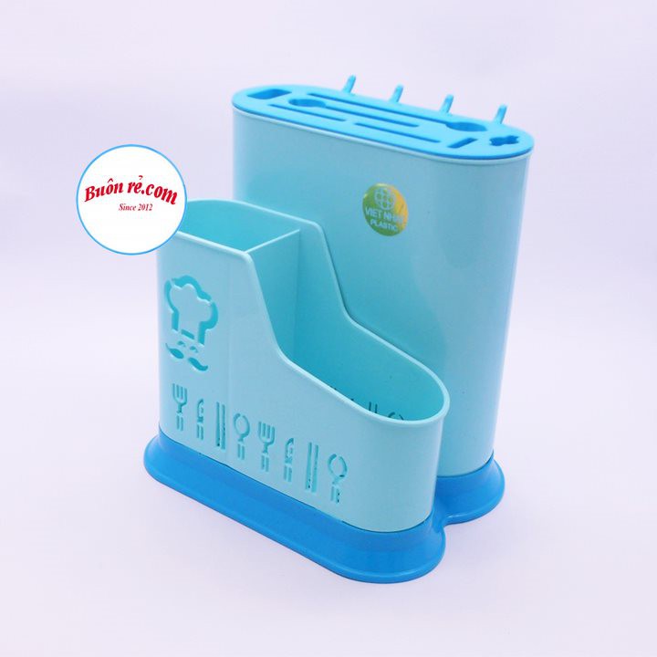 Ống đựng đũa thìa dĩa đa năng nhựa dày kèm khay cắm dao kéo