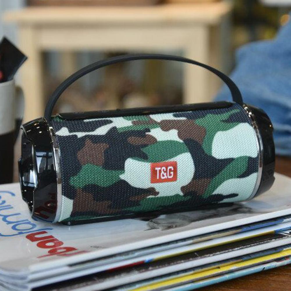Loa Cột Âm Thanh Chống Nước Tương Thích Với Bluetooth 4.2 5Wx2 Loa Không Dây Rảnh Tay Đài FM Loa Du Lịch Ngoài Trời Color: Red