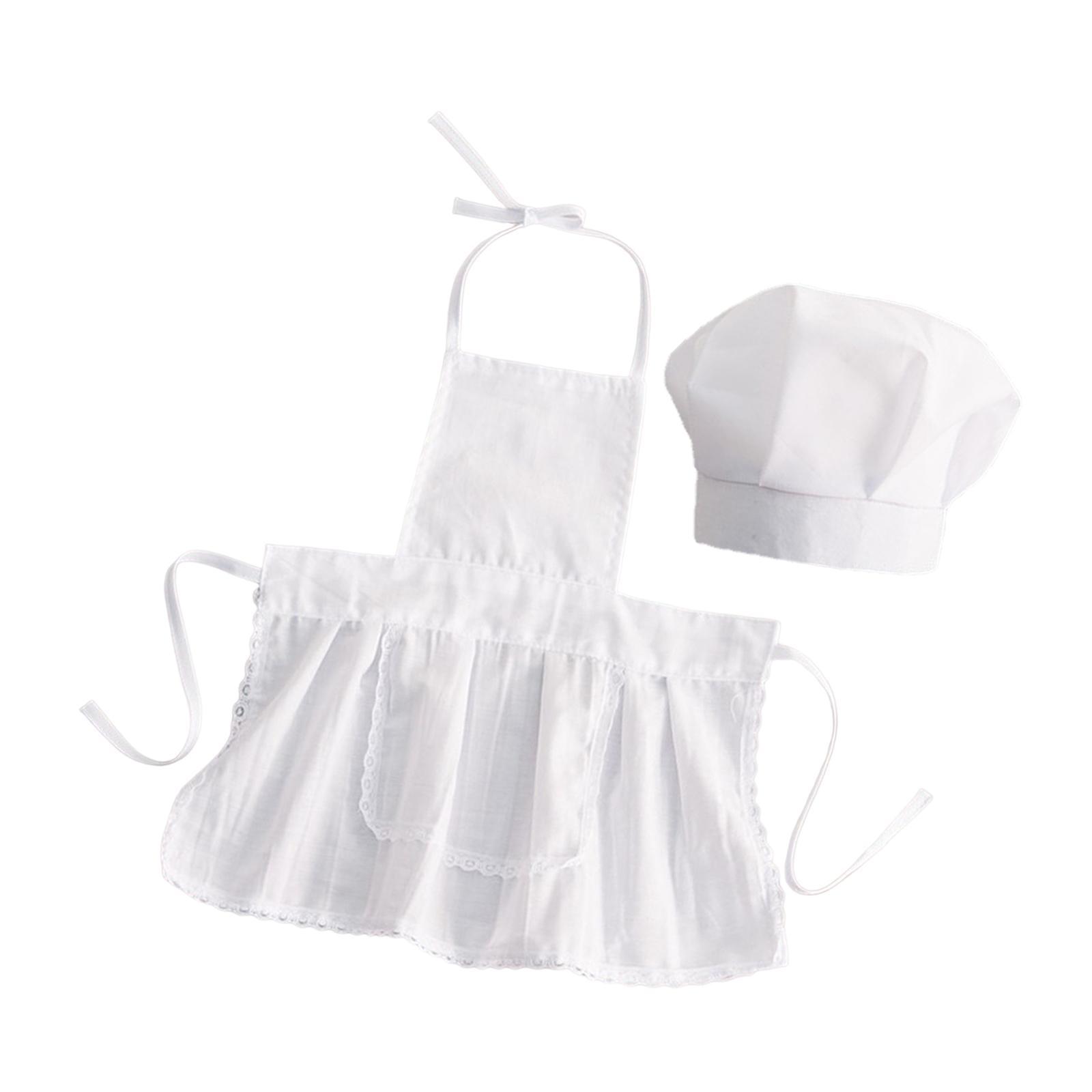 2 Pieces Baby Chef Apron and Hat Infant Baby Chef Costume Kids Costumes Set