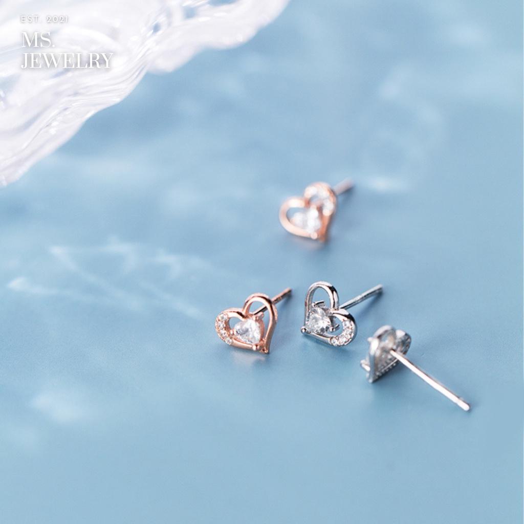 Khuyên Tai Bạc S925 Đính Đá Cubic Zirconia