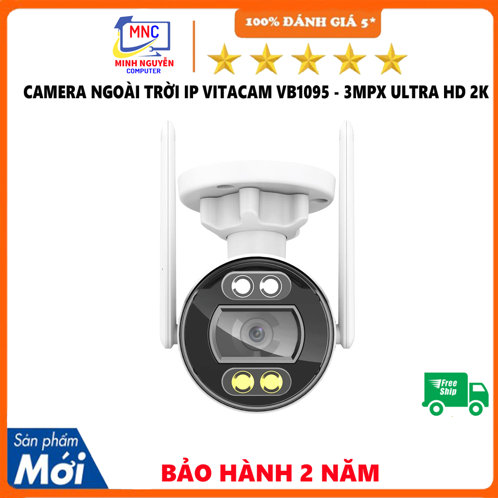 Camera Ngoài Trời WIFI VITACAM VB1095 - 3Mpx Ultra HD 2K – Chip HISILICON Mới Nhất 2022 - Hàng Chính Hãng