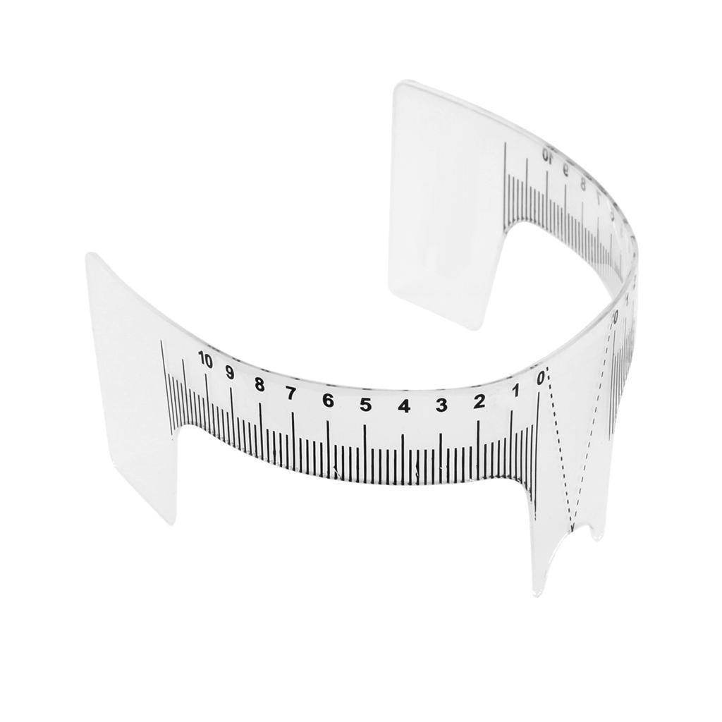 2pcs Eyebrow Grooming Stencil Shaper Eye Brow Ruler Measure Makeup Beauty Tool