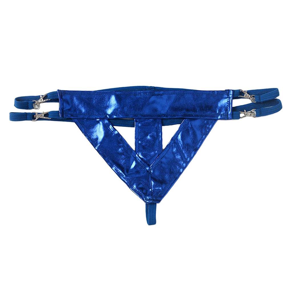 Men's Leather Jockstrap Underwear T-Back G-String Briefs Thong Lingerie