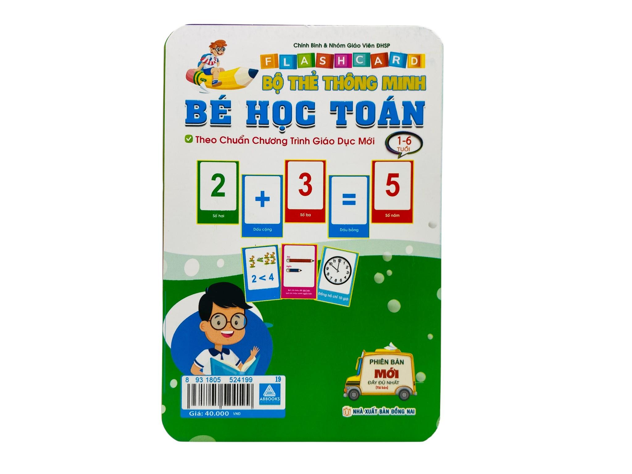 Sách - Flashcard - Bộ Thẻ Thông Minh - Bé Học Toán (1-6 Tuổi) (Tái Bản 2025)