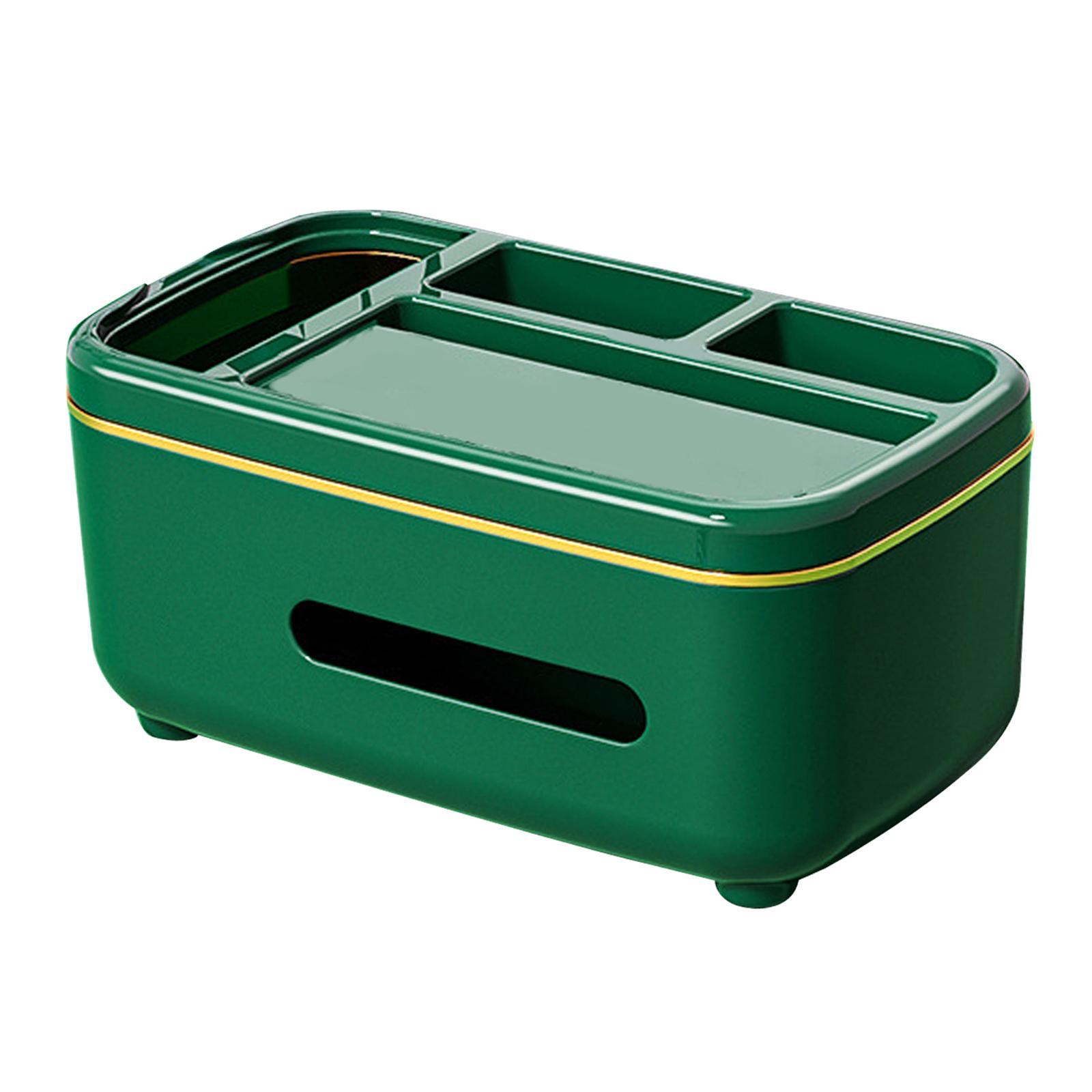 Desktop Tissue Box Cover Napkin Dispenser Desk Organizer