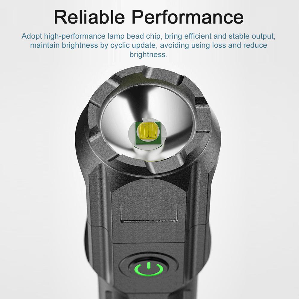 LED Rechargeable Flashlight Mini Handheld Zoomable Flashlight High Lumen Camping Light with 3 Light Modes for Emergency and Outdoor Use