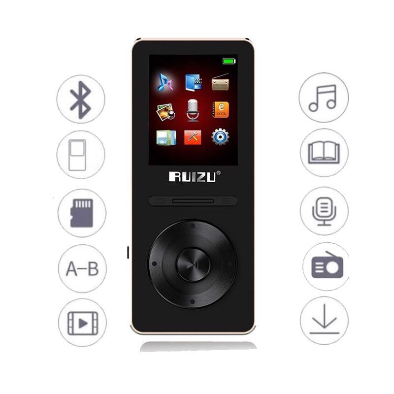 Ruizu X29 - Máy Nghe Nhạc Lossless, Bluetooth 5.0, Thời Gian Phát Nhạc Lên Tới 30 Giờ (8GB) - Hàng Chính Hãng