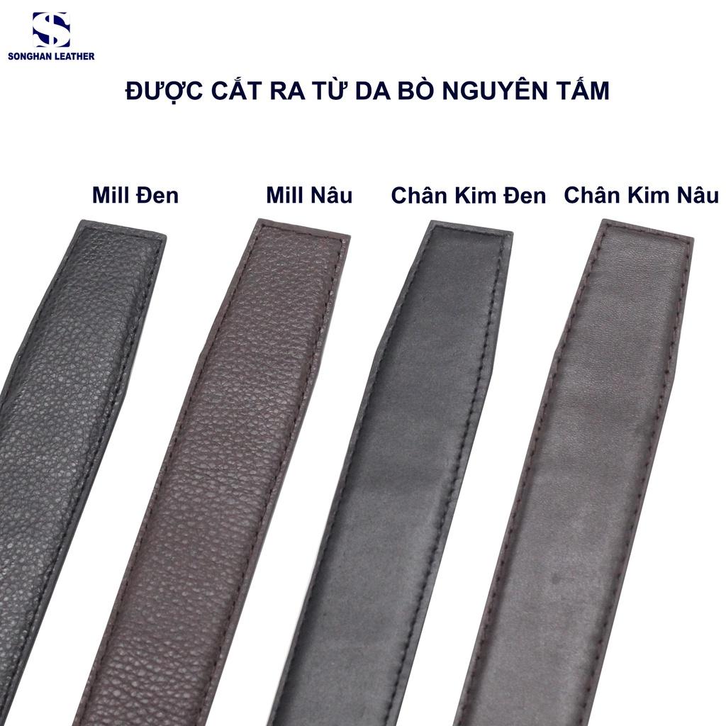 Dây Lưng Da Bò 3 Lớp Nguyên Tấm Songhan Leather MB022. Khóa Hợp Kim Không Rỉ Cao Cấp