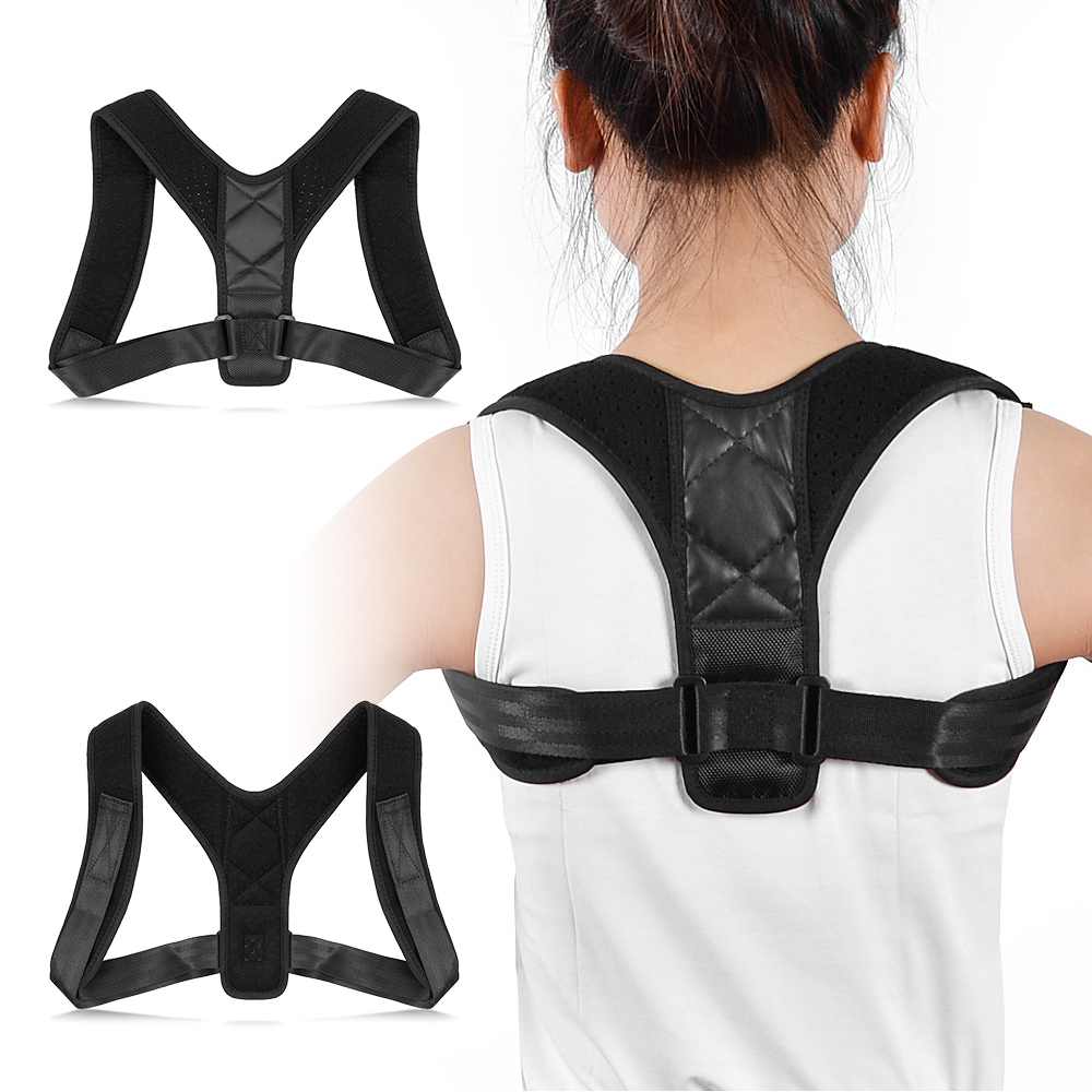 Dây đeo hỗ trợ chống gù lưng Chất liệu neoprene thông thoáng mềm mại Đi kèm với một băng kháng cho các bài tập toàn thân