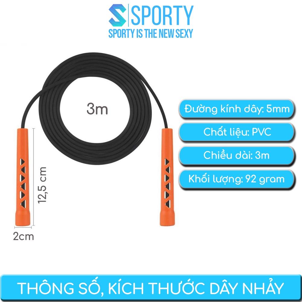 Dây Nhảy Tốc Độ WARRIOR Thương Hiệu SPORTY, Hỗ Trợ Tập Thể Lực, Thể Dục, Giảm Cân Có Thể Điều Chỉnh Độ Dài