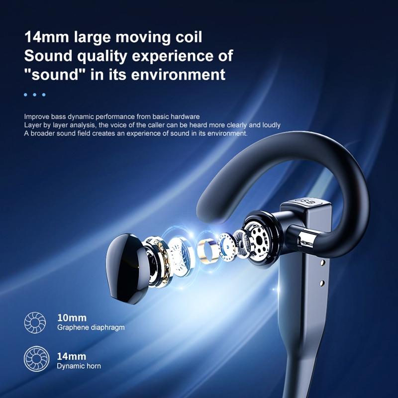 YYK525 Tai nghe không dây tương thích với Bluetooth Tai nghe rảnh tay dành cho doanh nghiệp Tai nghe mini Tai nghe nhét tai tích hợp Mic cho lái xe ô tô Màu sắc: 7HH804170-A