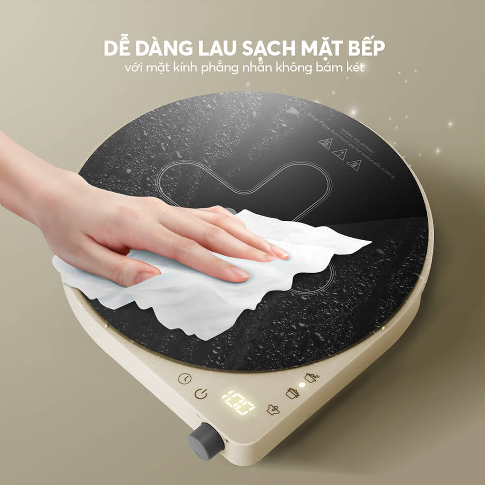 Bếp Điện Từ Đơn Elmich ICE-8878 1800W, Hàng Chính Hãng, Mặt Kính Ceramic - JoyMall
